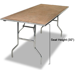 Rectangle tables – 6’ x 18''